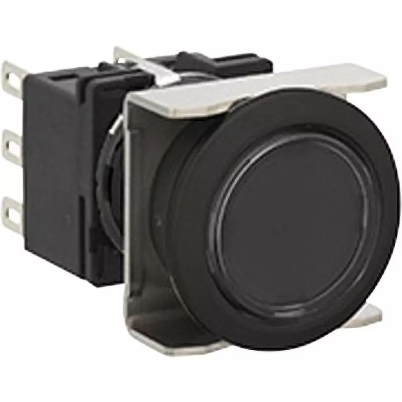 IDEC Flash Silhouette Lb Series Push Button Switch Round 1C Solder Terminal / Tab Terminal BlACk, Lb6B-M1T1Lb