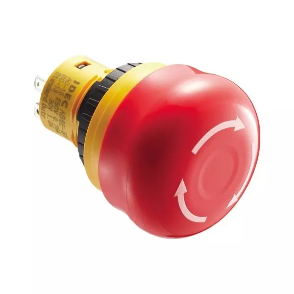 IDEC X6 Series emergency stop push button switch 250 V Solder Terminal 100 MΩ or more (with DC500V mega), AB6E-3BV01PRM
