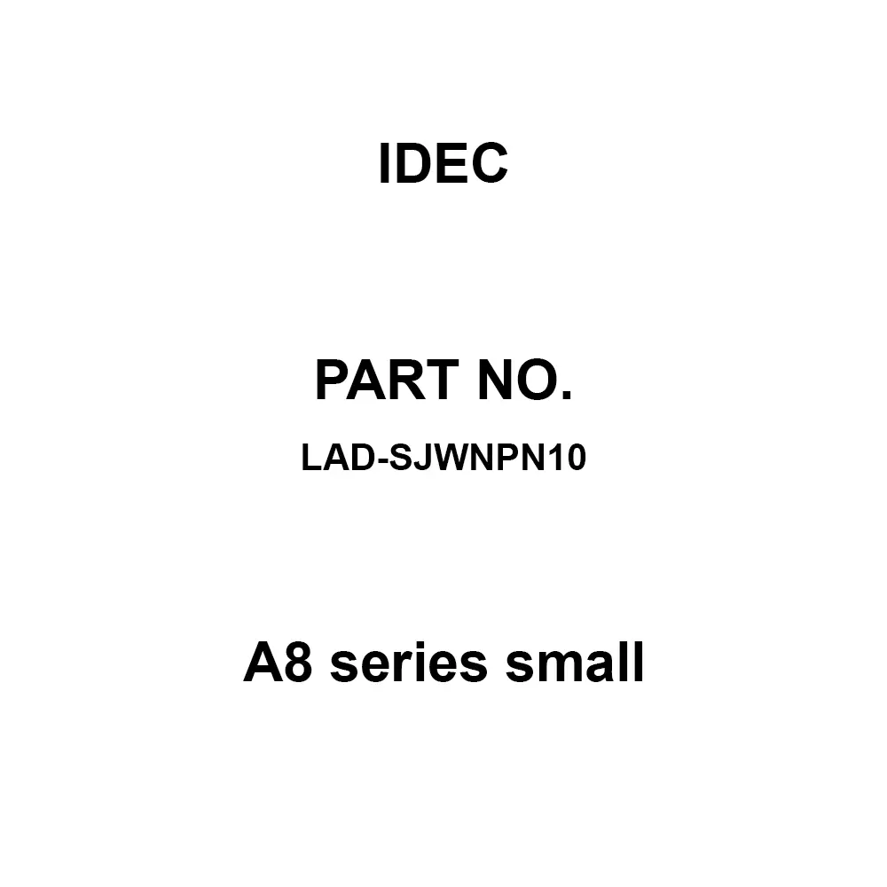 IDEC A8 Series Small Round Type Yellow / milky, LAD-SJWNPN10 (Pack of 10 Pcs)