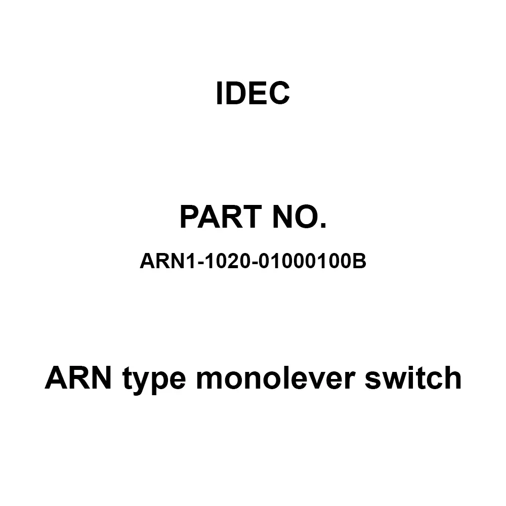 IDEC ARN type monolever switch Long Lever Type 600 V, ARN1-1020-01000100B