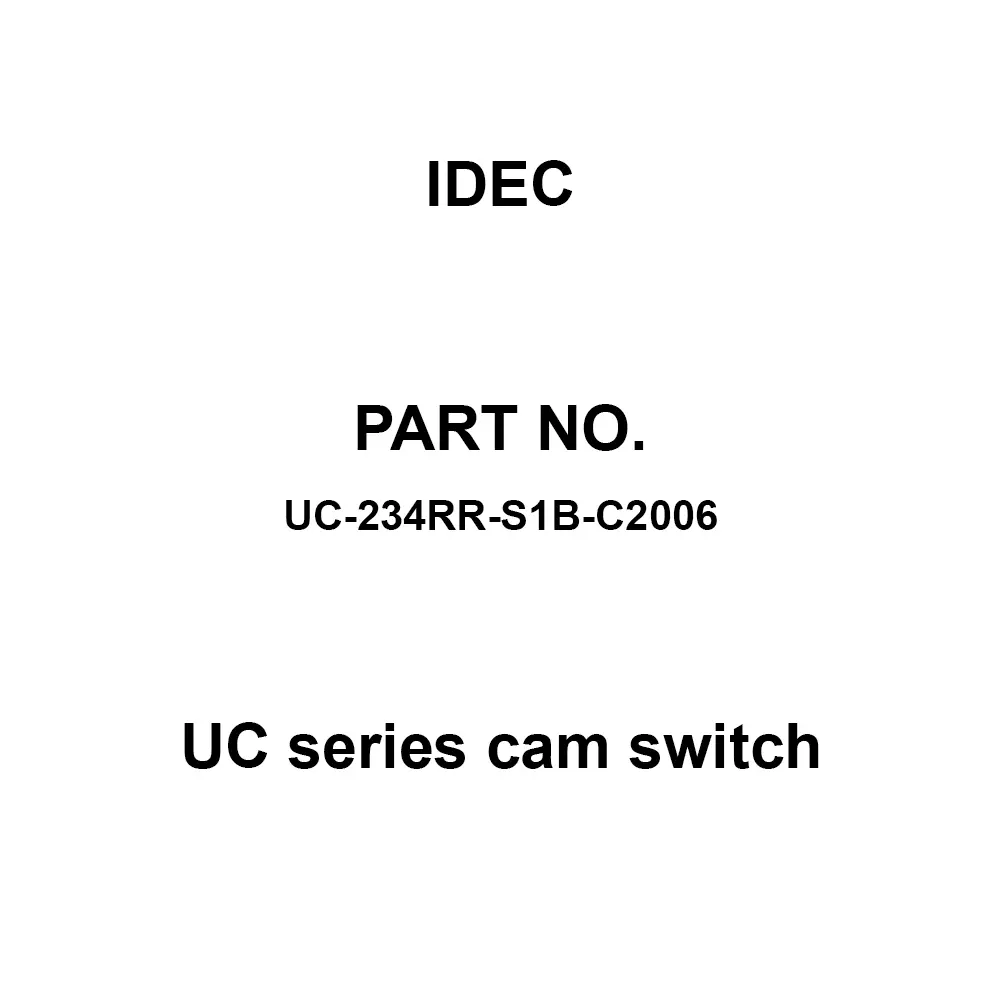 IDEC UC Series cam switch 600 V Silver 10A, UC-234RR-S1B-C2006