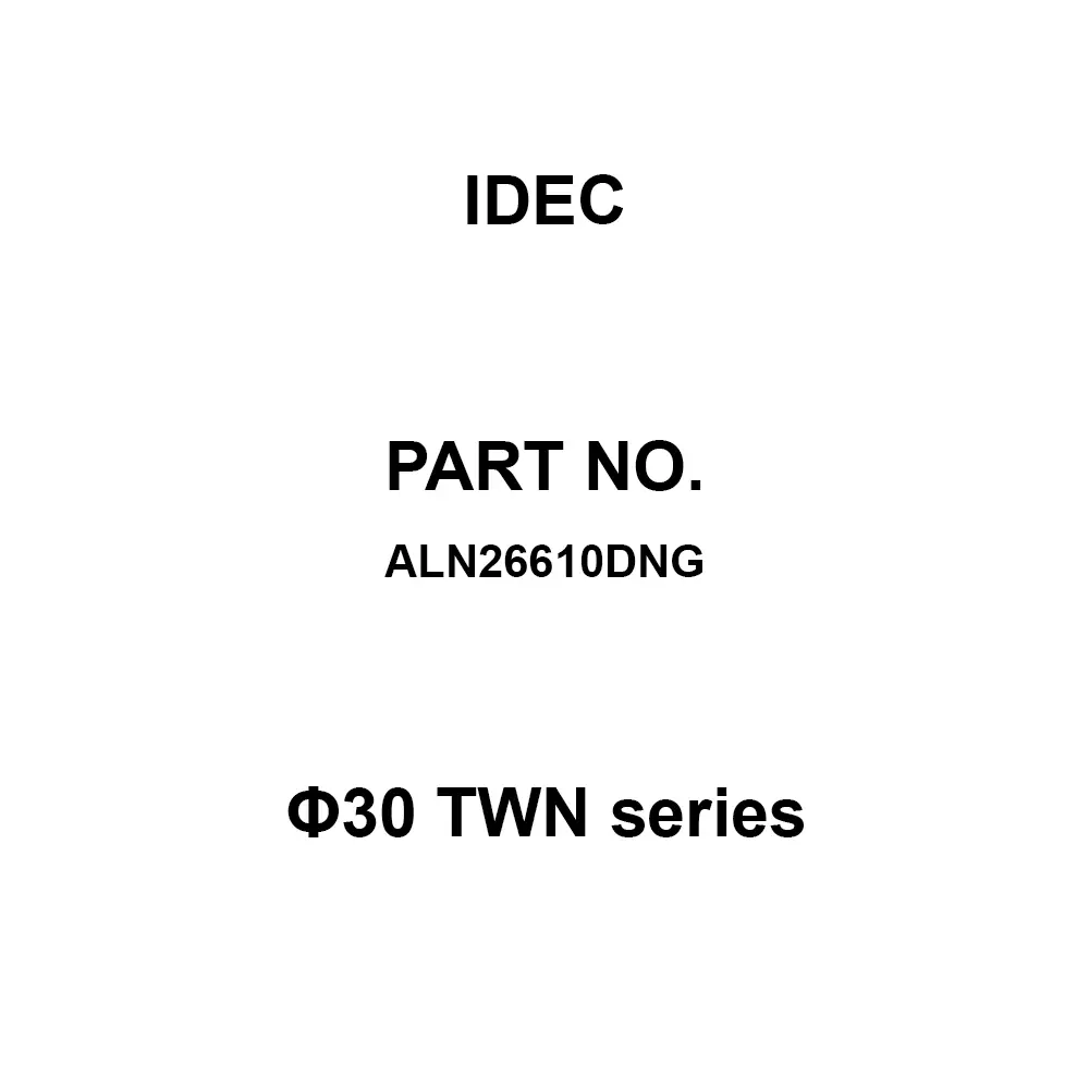 IDEC Φ30 TWN Series 1A M3.5 Screw Terminal 600 V, ALN26610DNG