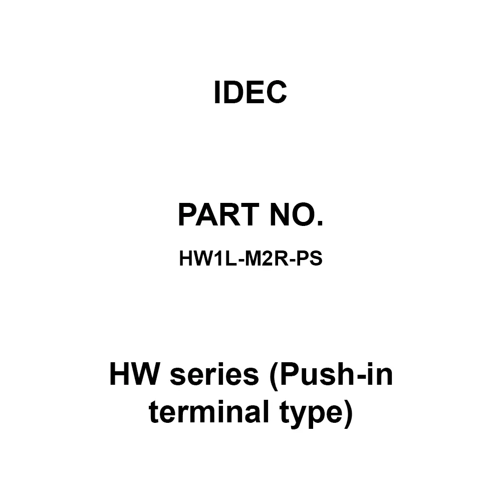 IDEC HW Series (Push-in terminal type) Operation Unit, HW1L-M2R-PS