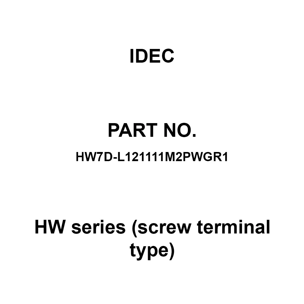 IDEC HW Series (screw terminal type) 2-Point Push Button Switch (With Indicator Light), HW7D-L121111M2PWGR1