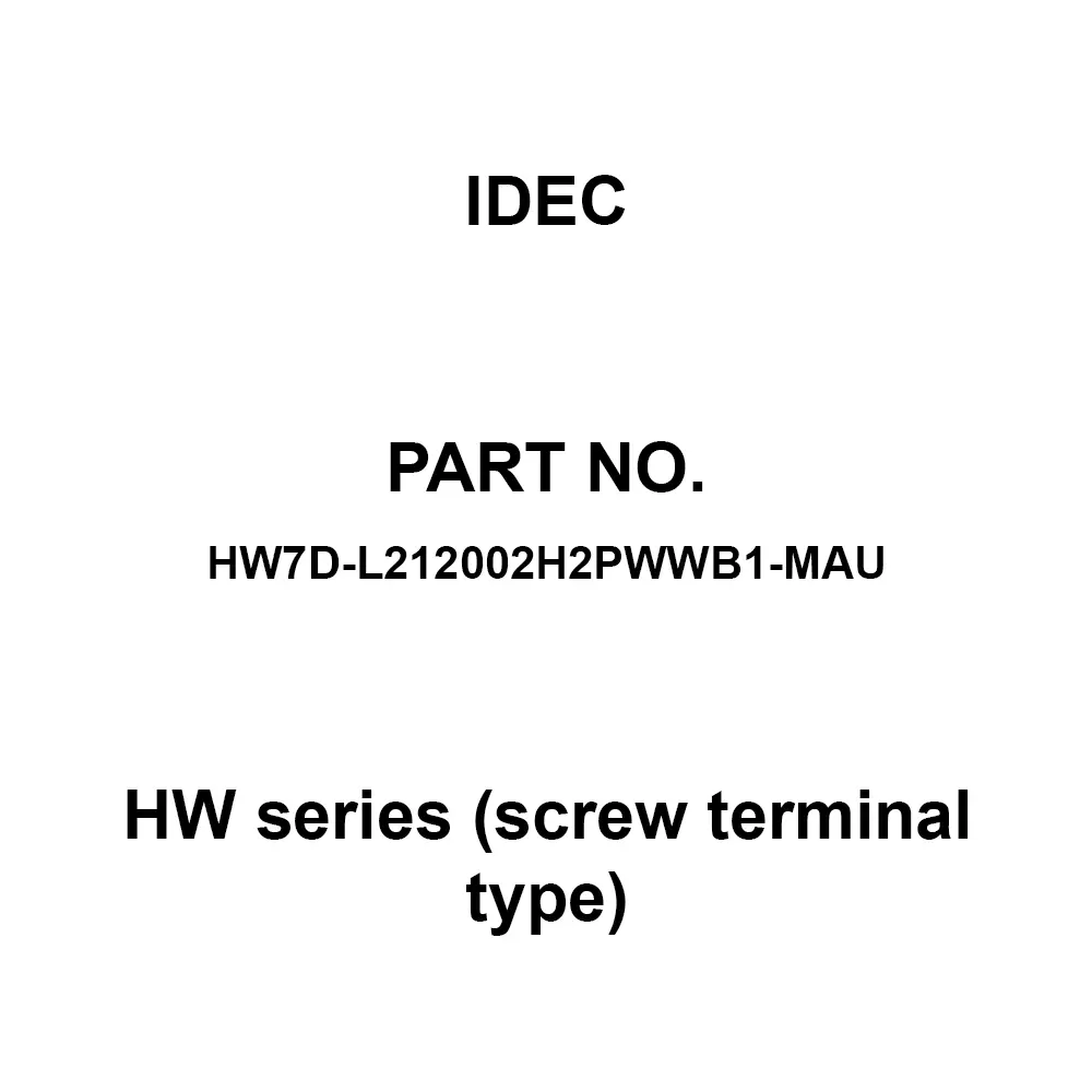 IDEC HW Series (screw terminal type) 2-Point Push Button Switch (With Indicator Light), HW7D-L212002H2PWWB1-MAU