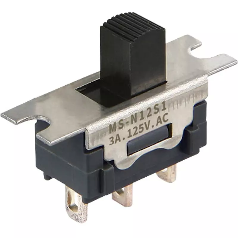 NKK SWITCHES Slide Switch Single Pole, MS-N12G4A