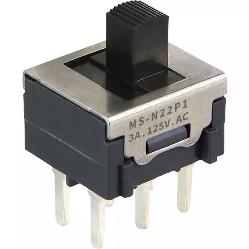 NKK SWITCHES Slide Switch 2 Pole, MS-N23P1B