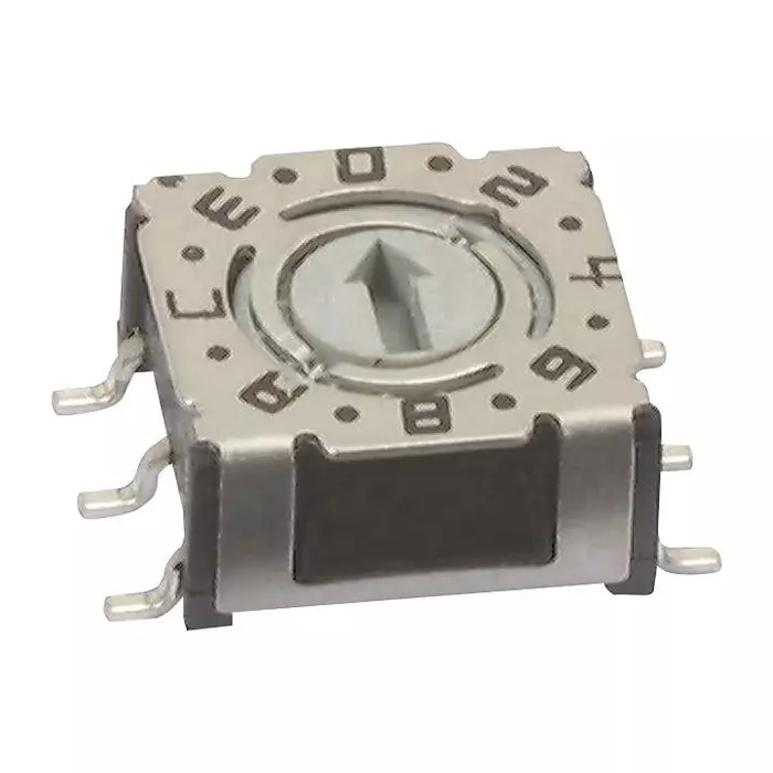 APEM ROTARY CODE SW, 16POS, HEXADECIMAL COMP, P36S106
