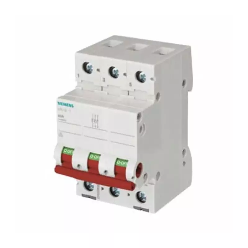 Siemens 3P Pole Isolator Switch - 63A Maximum Current, 5TL1363-1