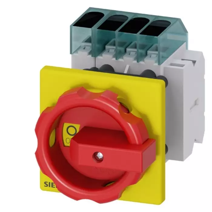 Siemens 3 Pole DIN Rail Switch Disconnector - 63A Maximum Current, 22kW Power Rating, IP65, 3LD3454-1TL53