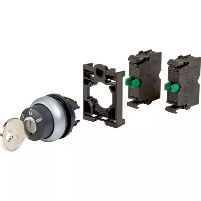 EATON IP66 Key Switch, 2 NO, 6A 3-Way Standard-Key, 110919 M22-WS3-2K10-BVP