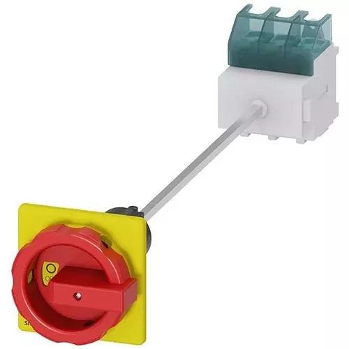 Siemens Panel Mount Discon Switch 3PST Non-Illuminated 63 Amp, 982-3LD25450TK53