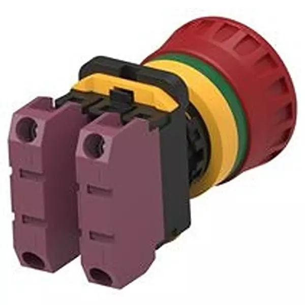 ALCOSWITCH - TE CONNECTIVITY E-STOP SWITCH, DPST-NC, 10A, 24VAC, PBES22N02R