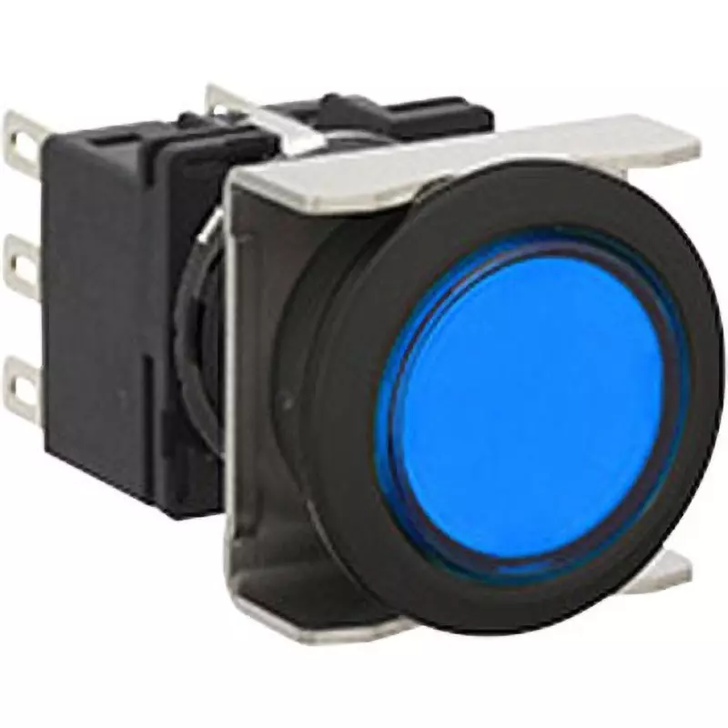 IDEC Pushbuttons Spdt B 50 Mω Or Less (Initial Value) Φ22 Mm Bezel Blue, Lb6B-M1T1Ls
