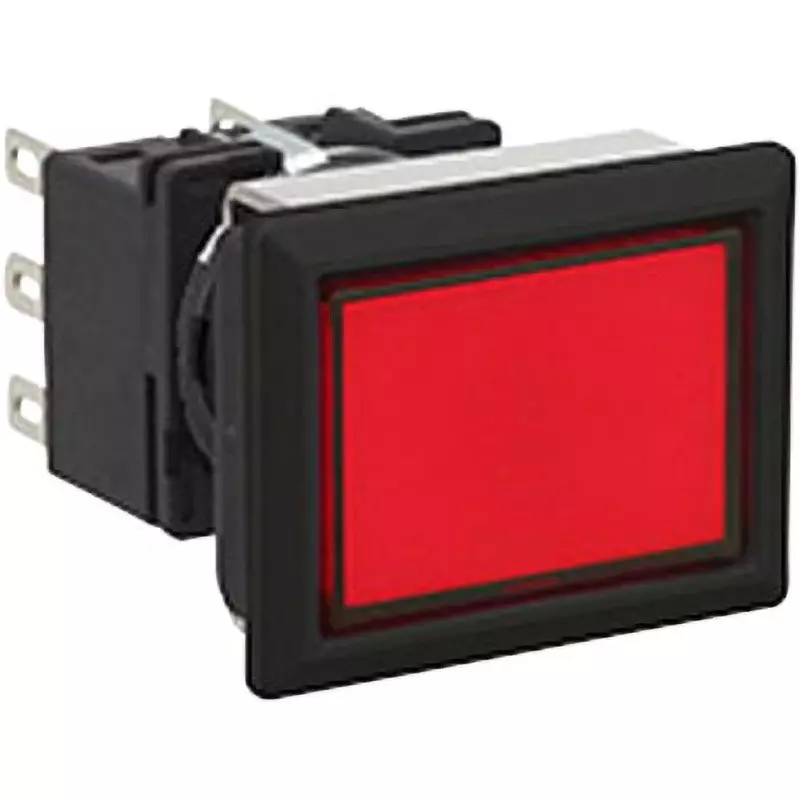 IDEC Pushbuttons Spdt B 50 Mω Or Less (Initial Value) 28X22 Mm Bezel Red, Lb8B-M1T1Vlr