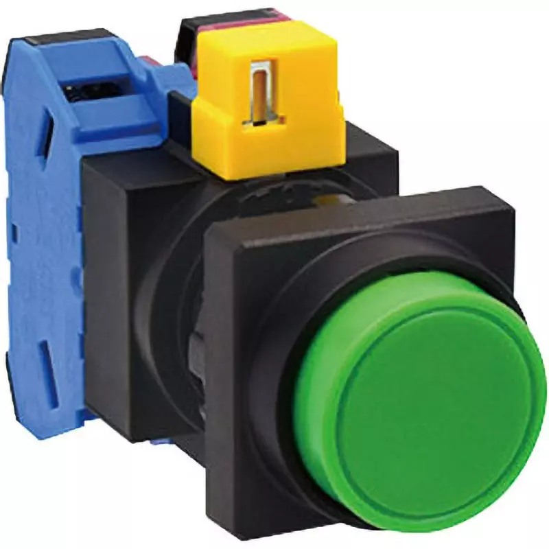IDEC Hw Series Push Button Switch 2A Screw Terminal Green, Hw3B-M220G
