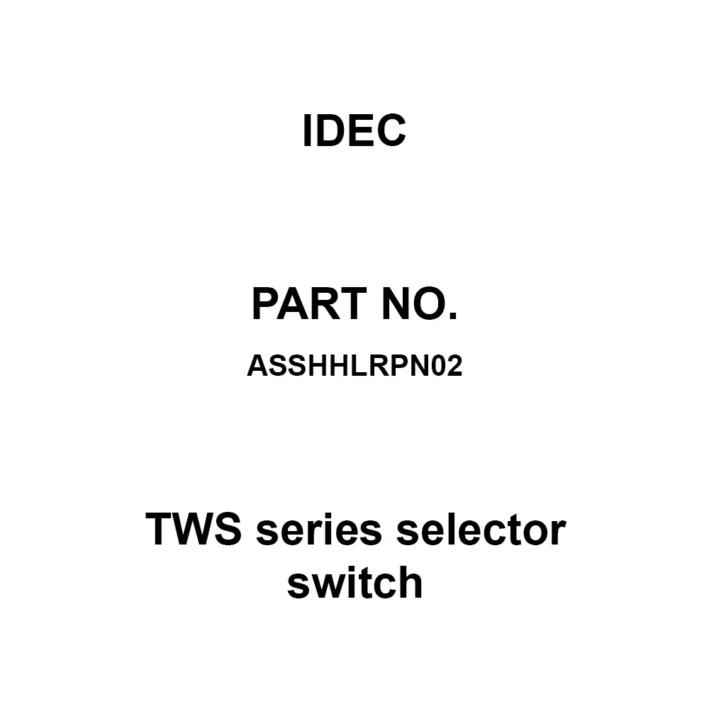 IDEC TWS Series selector switch Selector Handle Polyacetal Resin, ASSHHLRPN02 (Pack of 2 Pcs)