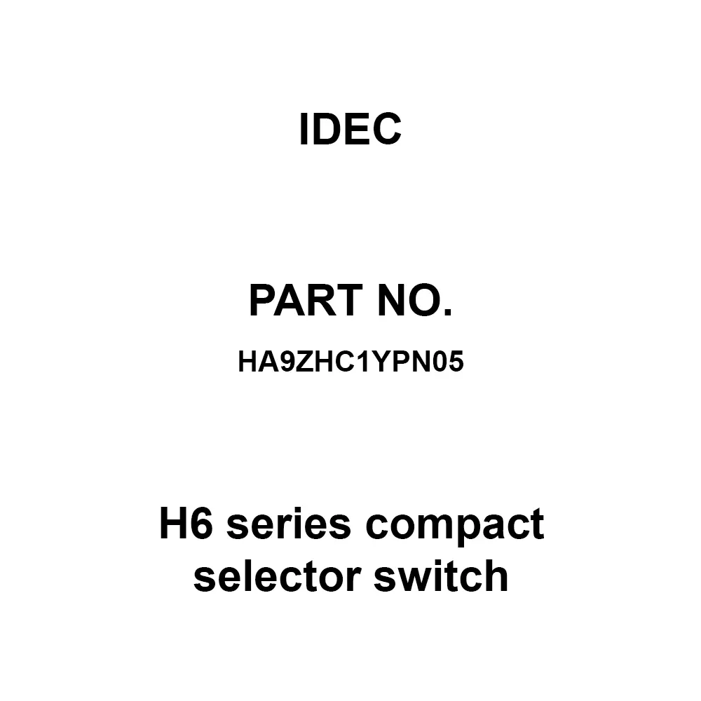 IDEC H6 Series compact selector switch Selector Direction Display Cap Polyacetal Resin, HA9ZHC1YPN05 (Pack of 5 Pcs)