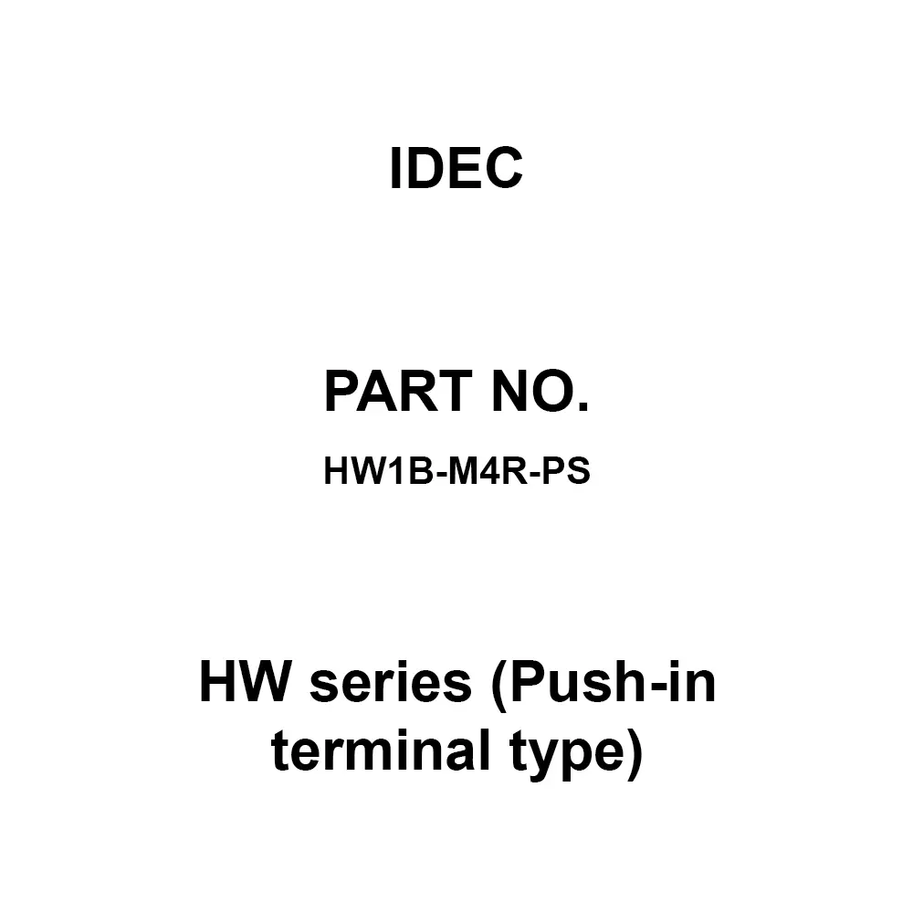 IDEC HW Series (Push-in terminal type) Operation Unit, HW1B-M4R-PS
