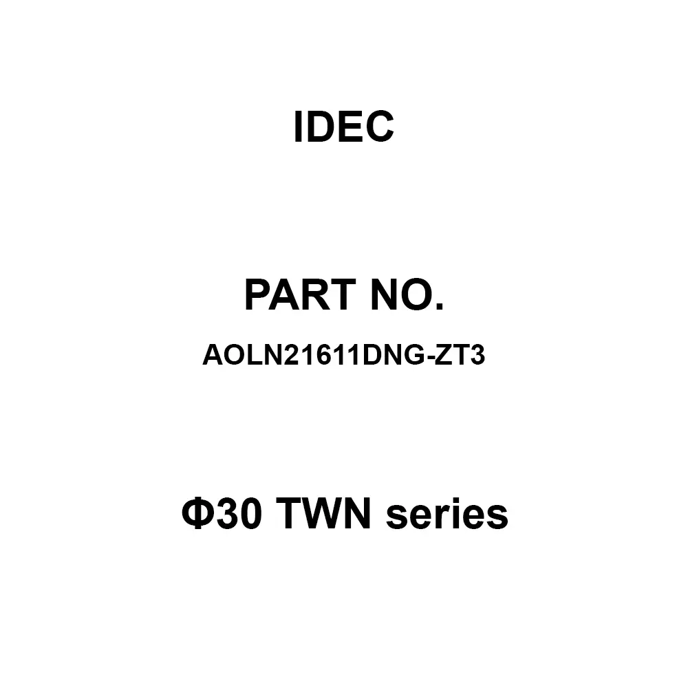 IDEC Φ30 TWN Series 1A1B M3.5 Screw Terminal 600 V, AOLN21611DNG-ZT3