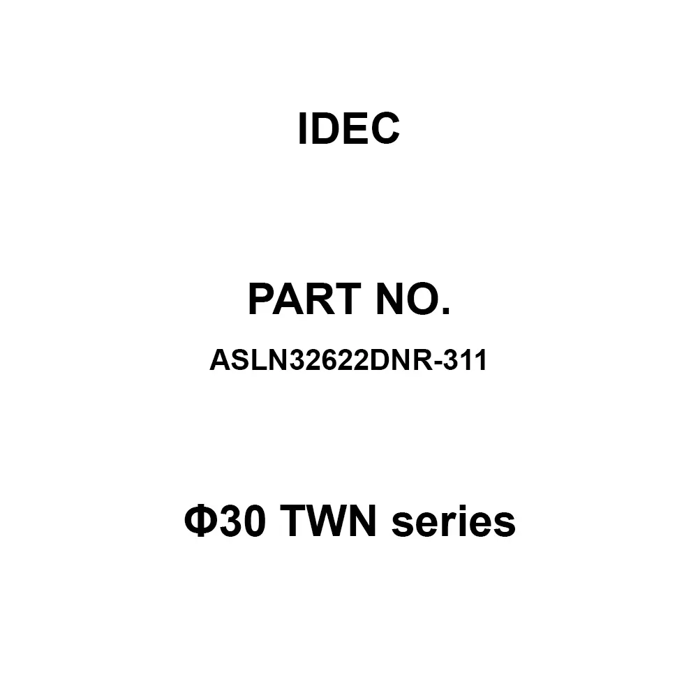 IDEC Φ30 TWN Series 2A2B M3.5 Screw Terminal 600 V, ASLN32622DNR-311