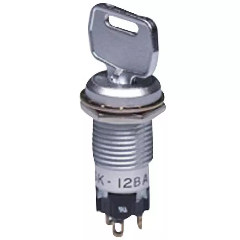 NKK SWITCHES Ultra-Compact Key Lock Switch 1 Pole, SK-12BAS1