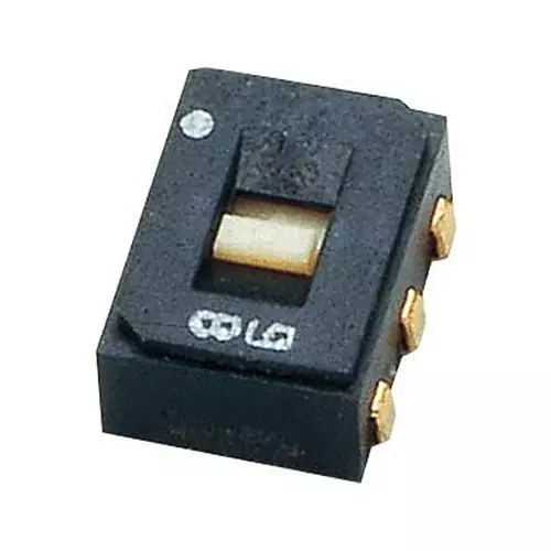 NIDEC COMPONENTS SLIDE SWITCH, DPDT, 0.1A, 6VDC, SMD, CAS-220TA