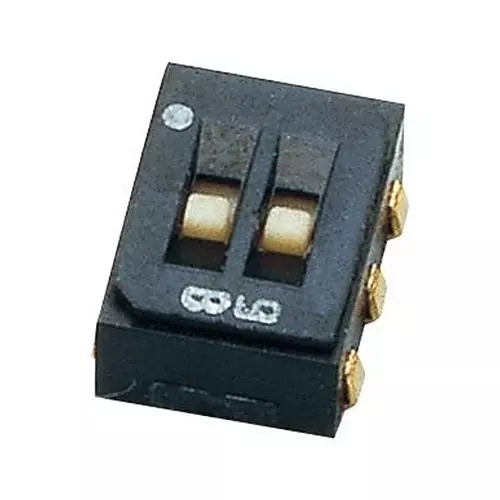 NIDEC COMPONENTS SLIDE SWITCH, DPDT, 0.1A, 6VDC, SMD, CAS-D20A.