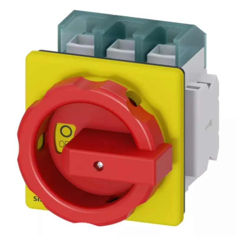 Siemens 3P Pole Panel Mount Non-Fused Switch Disconnector - 125A Maximum Current, 45kW Power Rating, IP65, 3LD2804-1TP53