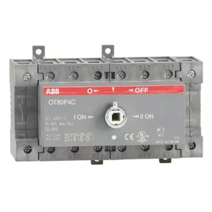 ABB 4P Pole DIN Rail Isolator Switch - 80A Maximum Current, OT80F4C1SCA105418R1001
