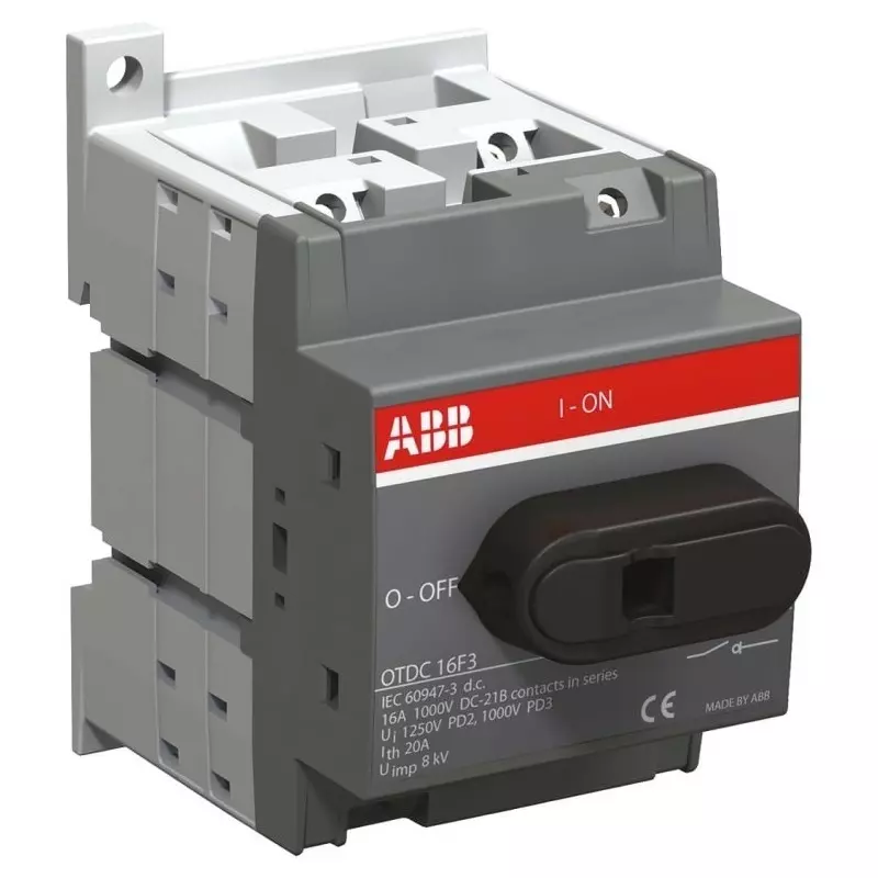 ABB 3P Pole Isolator Switch - 25A Maximum Current, IP20, OTDC25F31SCA121458R1001