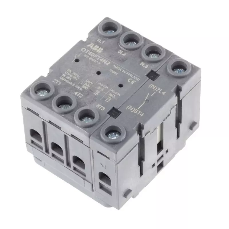 ABB 4P Pole Panel Mount Isolator Switch - 40A Maximum Current, 11kW Power Rating, IP20, OT40FT4N21SCA104956R1001
