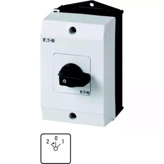 EATON 3P 3 Position 45° Rotary Cam Switch, 690 V (Volts), 20A, Spring Return Actuator, 218980 T0-3-15393/I1