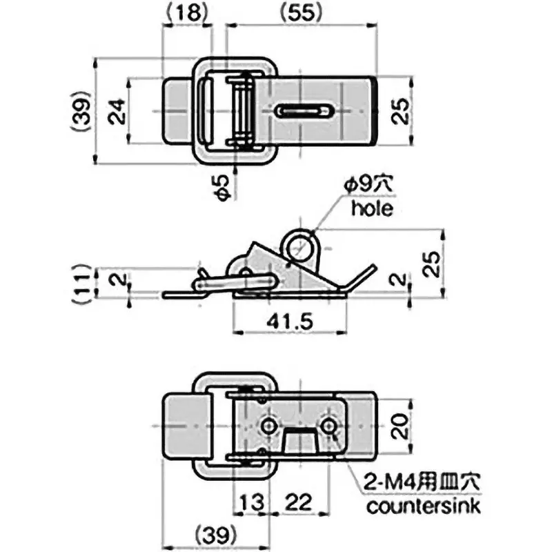 TAKIGEN Stainless Steel Snap Lock Barrel Polishing with Keyhole, C-1426