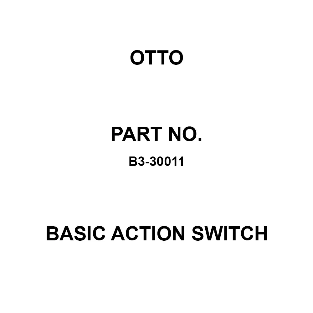 Otto Subminiature Basic Action Switch 8 Amp PCB Mount, B3-30011