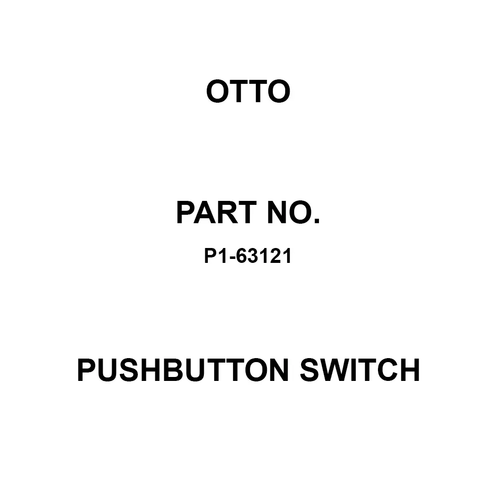 Otto Momentary Pushbutton Switch 10 Amp Bushing Mount, P1-63121