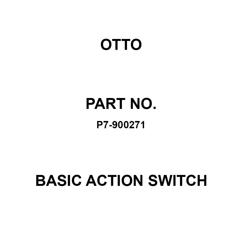 Otto Subminiature Basic Action Switch 3 Amp PCB Mount, P7-900271