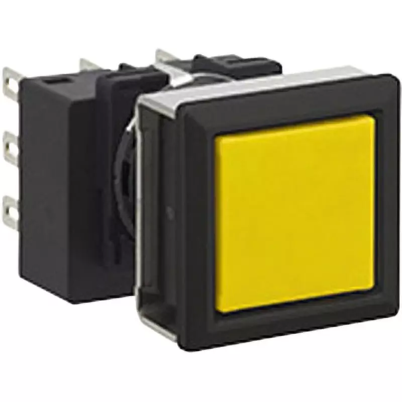 IDEC Pushbuttons Spdt B 50 Mω Or Less (Initial Value) Φ22 Mm Bezel Yellow, Lb7B-M1T1Y