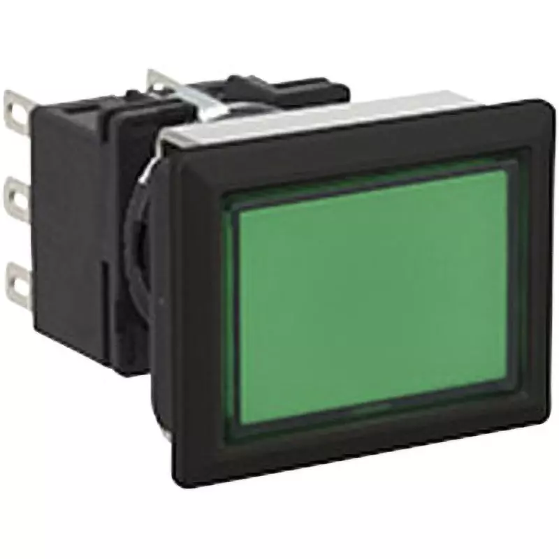 IDEC Pushbuttons Spdt B 50 Mω Or Less (Initial Value) 28X22 Mm Bezel Green, Lb8B-M1T1Vlg
