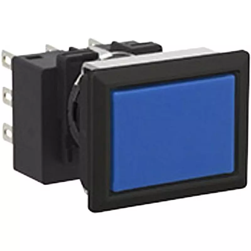 IDEC Pushbuttons Spdt B 50 Mω Or Less (Initial Value) 28X22 Mm Bezel Blue, Lb8B-M1T1Vs