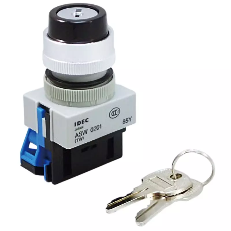 IDEC Diameter 22 Tw Series Asw K Type / Key Operation Type Selector Switch Silver 600 V, ASW2K10