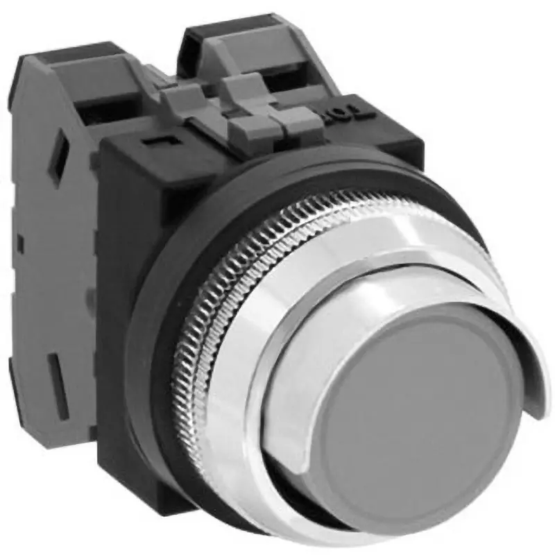 IDEC Diameter 30 Push Button Switch (With Protruding Shape And Half Guard) 1A Screw Terminal Red, Abn2G10R