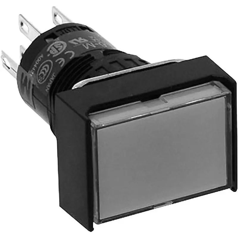 IDEC A6 Series Illuminated Pushbutton Switch (Long Square) 1C Solder Terminal Led, Al6H-M11R
