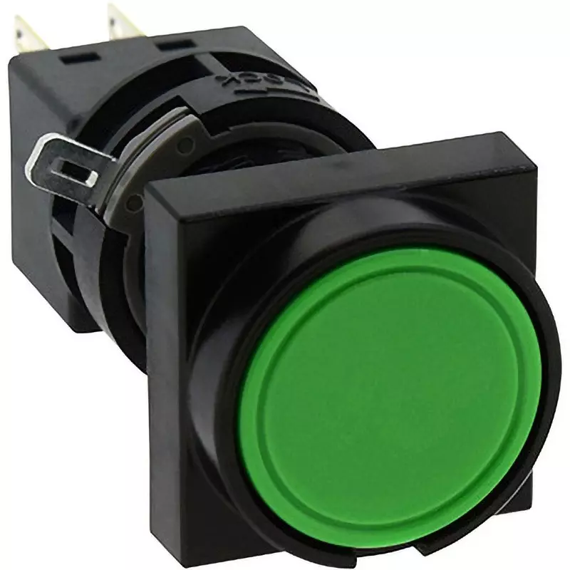 IDEC Pushbutton Switch Flat (Rounded) 1C Printed Circuit Board Terminal Non-Illuminated, Ha3B-M1C1Vg
