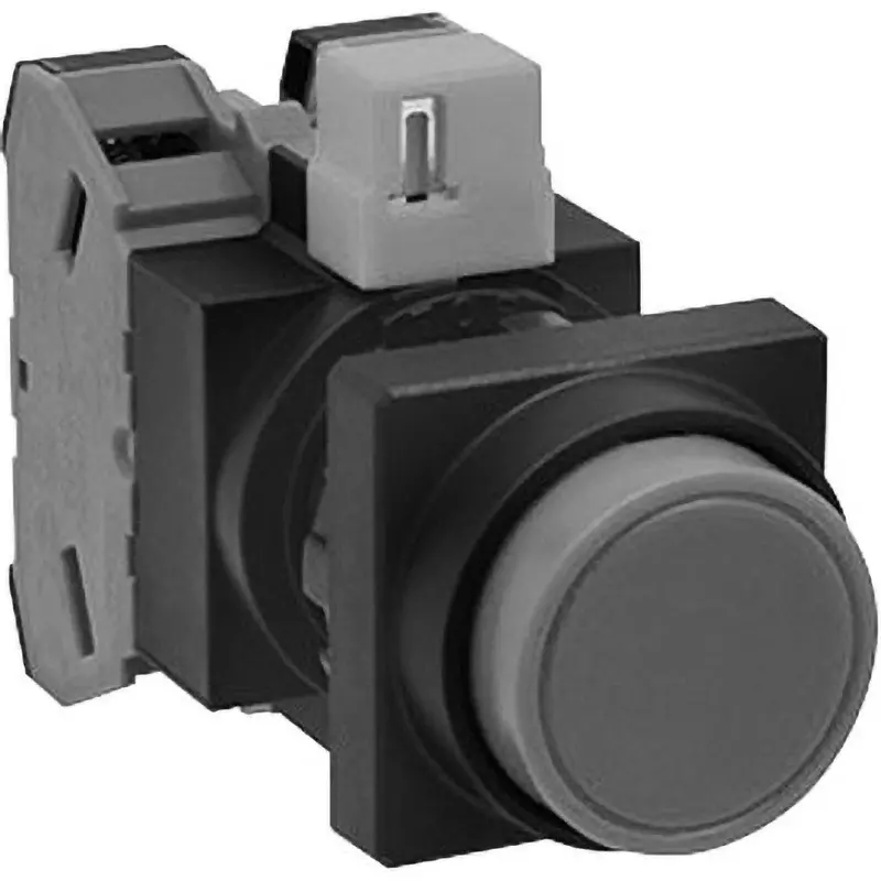 IDEC Hw Series Push Button Switch 2A Screw Terminal BlACk, Hw3B-M220B
