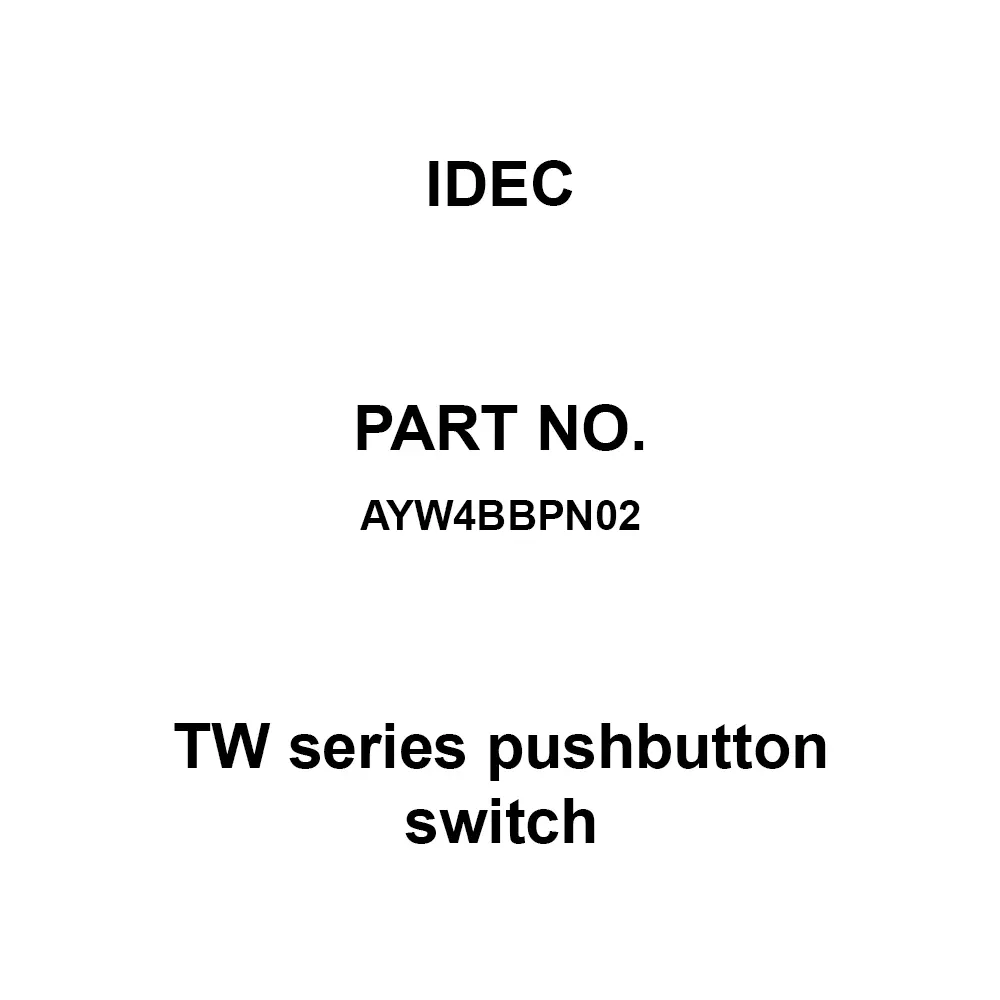 IDEC TW Series pushbutton switch Button, AYW4BBPN02 (Pack of 2 Pcs)