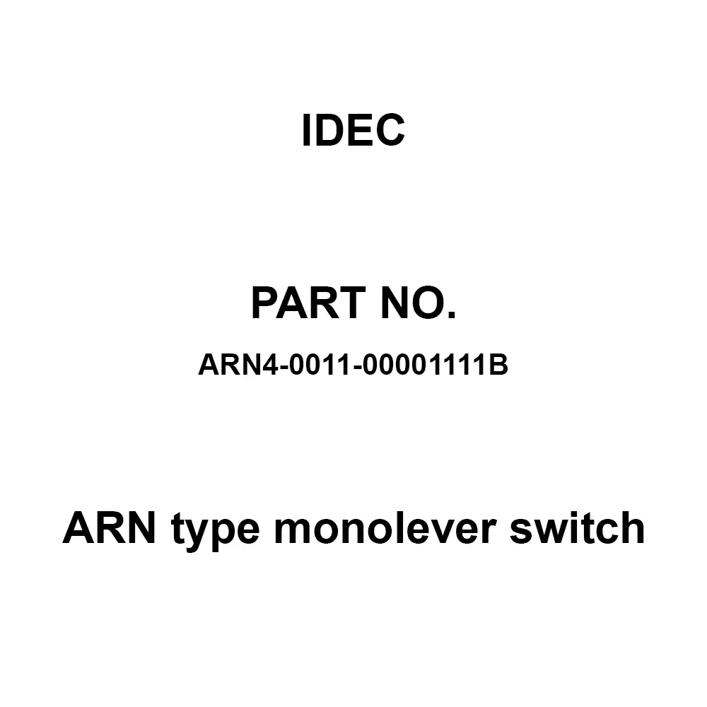 IDEC ARN type monolever switch Long Lever Type 600 V, ARN4-0011-00001111B