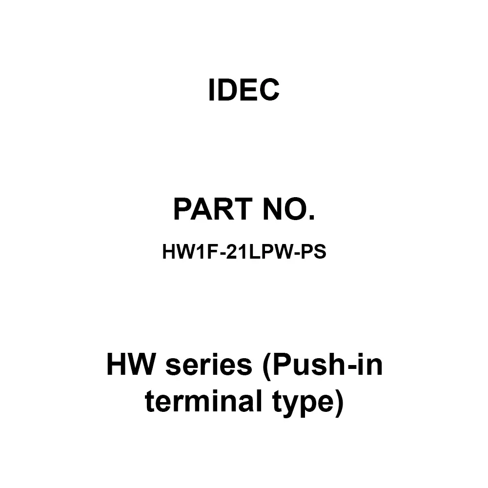 IDEC HW Series (Push-in terminal type) Operation Unit, HW1F-21LPW-PS