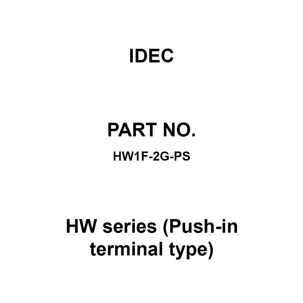 IDEC HW Series (Push-in terminal type) Operation Unit, HW1F-2G-PS