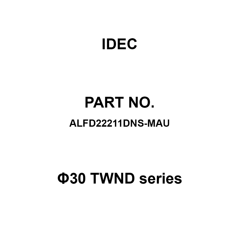 IDEC Φ30 TWND Series 1A1B M3.5 Screw Terminal 600 V, ALFD22211DNS-MAU